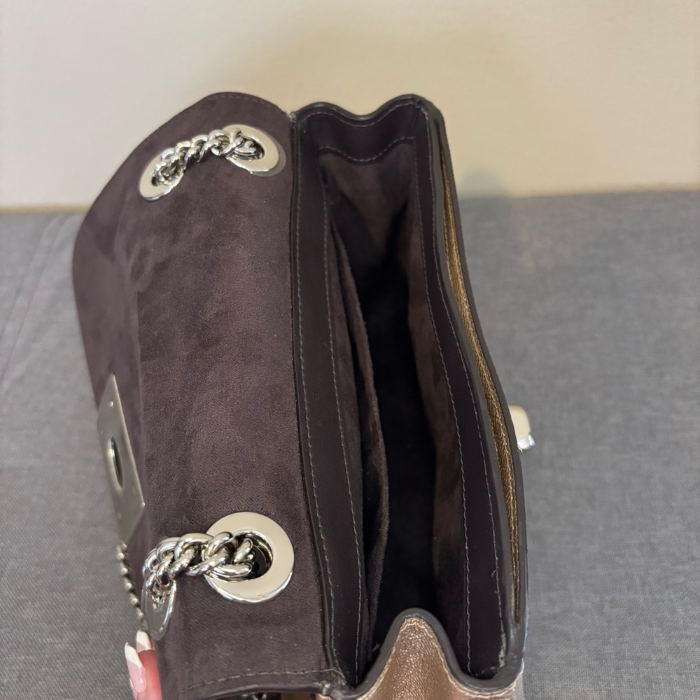 NWOT Coach Cassidy Crossbody Purse in Platinum Silver Metallic Leather - Picture 13 of 16